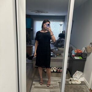 Preston & York Black Lace Mini Dress